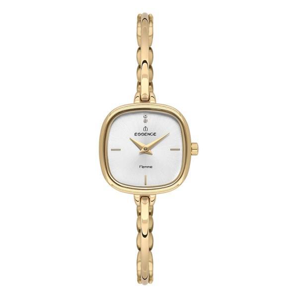 Essence D1222.130 Kare Kadran Metal Kordon Metal Kasa 3 ATM Suya Dayanıklı Altın Renk Kadın Kol Saati - Image 1