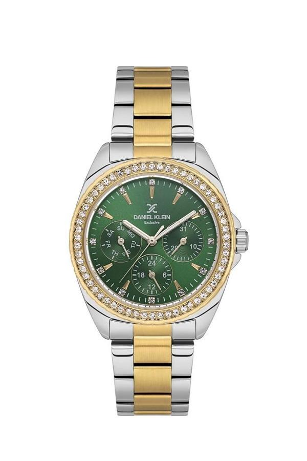 Daniel Klein DK.1.14053-4 Exclusive Fonksiyonlar Aktif Taşlı Tasarım Metalik-Altın Renk Kadın Kol Saati - Image 1