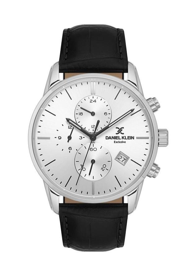 Daniel Klein DK.1.13834-8 Exclusive Fonksiyonlar Aktif  Deri Kordon Siyah Renk Erkek Kol Saati - Image 1