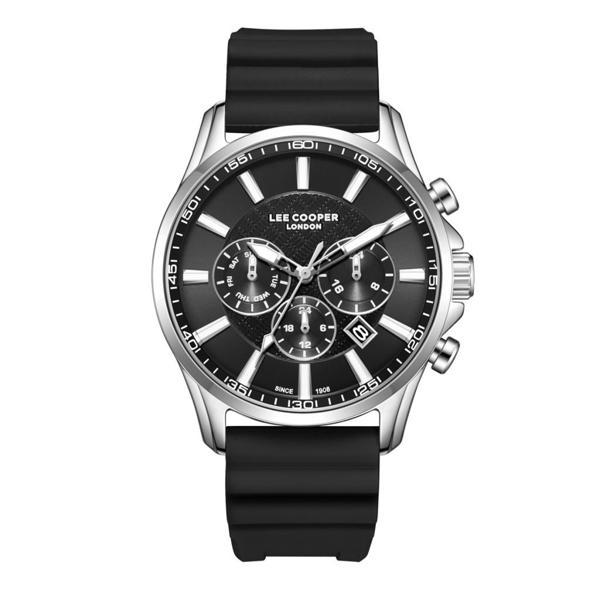 Lee Cooper LC08170.351 Silikon Kordon Metal Kasa 5 ATM Suya Dayanıklı Siyah Renk Erkek Kol Saati - Image 1