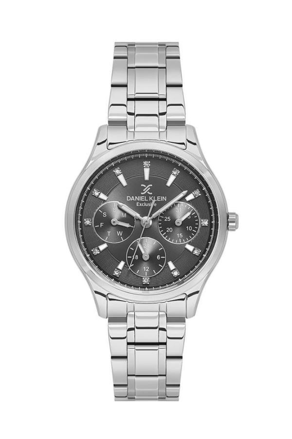 Daniel Klein DK.1.14089-2 Exclusive Tüm Fonksiyonları Aktif Çelik Kasa Çelik Kordon 3 ATM Suya Dayanıklı Metalik Renk Ka - Image 1