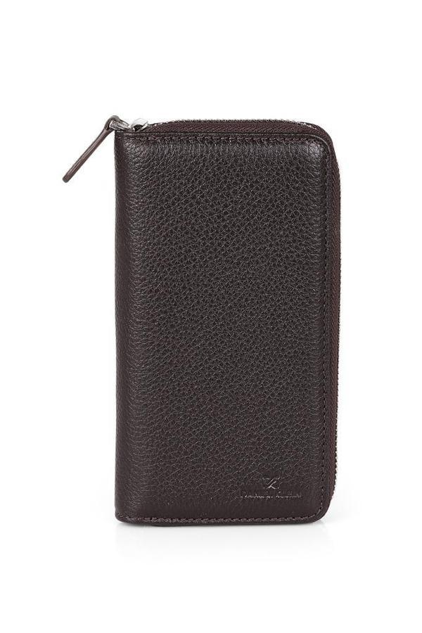 Daniel Klein DKL3016-3 Çanta Formunda Geniş Hacimli Fermuarlı Kahverengi Kadın Cüzdan&Kartlık - Image 1