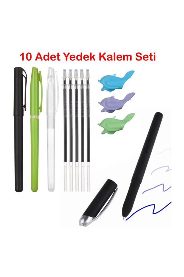 Sihirli Defter Yazı Kalem Seti - Kalem İçi Yedek Uç 10 Adet + 1 Adet Kalem Tutacağı - 1 Adet Kalem - Image 1