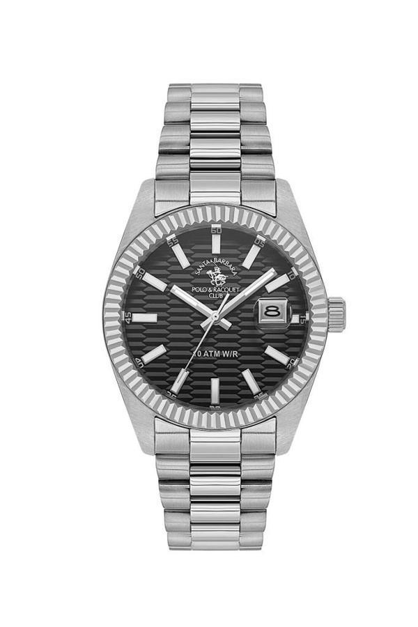 Santa Barbara Polo Racquet Club SB.1.10626-2 Çelik Kordon Çelik Kasa 10 ATM Suya Dayanıklı Metalik Renk Erkek Kol Saati - Image 1