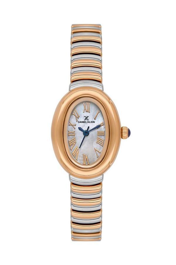 Daniel Klein DK.3.10056-5 Oval Kadran Metal Kordon Metal Kasa 3 ATM Suya Dayanıklı Metali-Rose Renk Kadın Kol Saati - Image 1