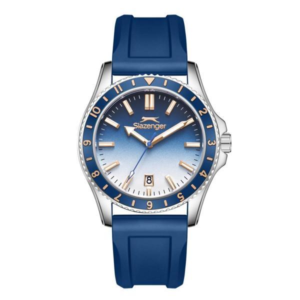 Slazenger SL.09.2531.1.02 Silikon Kordon Çelik Kasa 10 ATM Suya Dayanıklı Lacivert Renk Erkek Kol Saati - Image 1