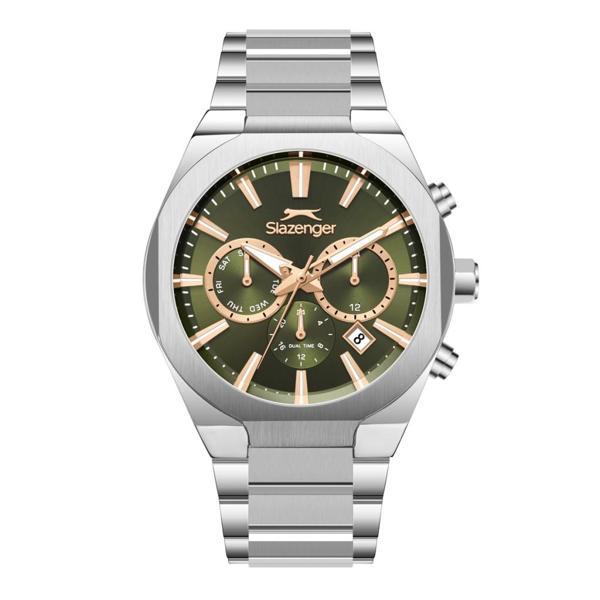 Slazenger SL.09.2540.2.06 Çelik Kordon Çelik Kasa 10 ATM Suya Dayanıklı Metalik Renk Erkek Kol Saati - Image 1