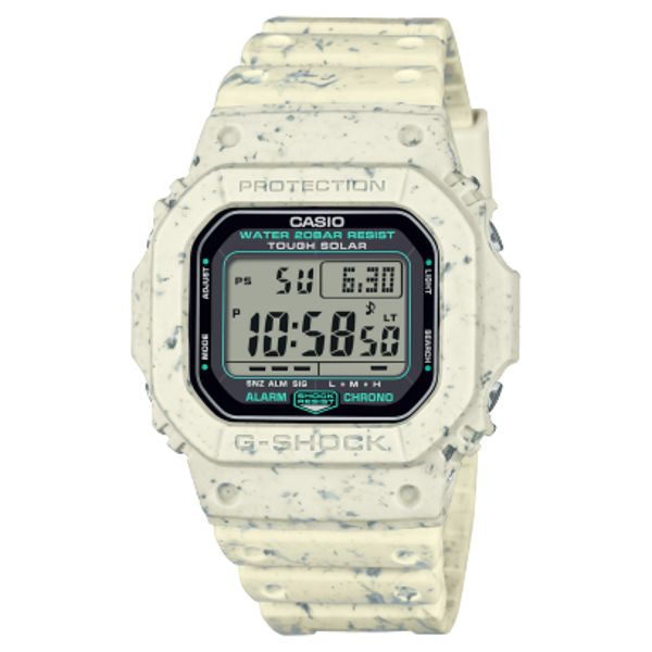 Casio G-5600BG-5DR G-shock 20 ATM Suya Dayanıklı Alarm Kronometre ve Takvim Özellikli Silikon Kordon Beyaz Erkek Kol Saa - Image 1
