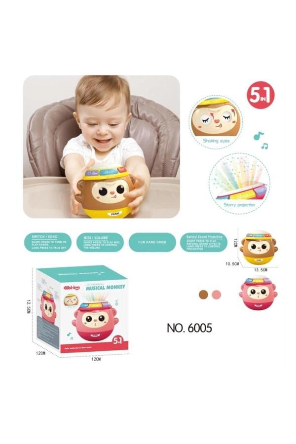 Sesli Pilli Işıklı 5 in 1 Maymun Musical Oyuncak - Image 1