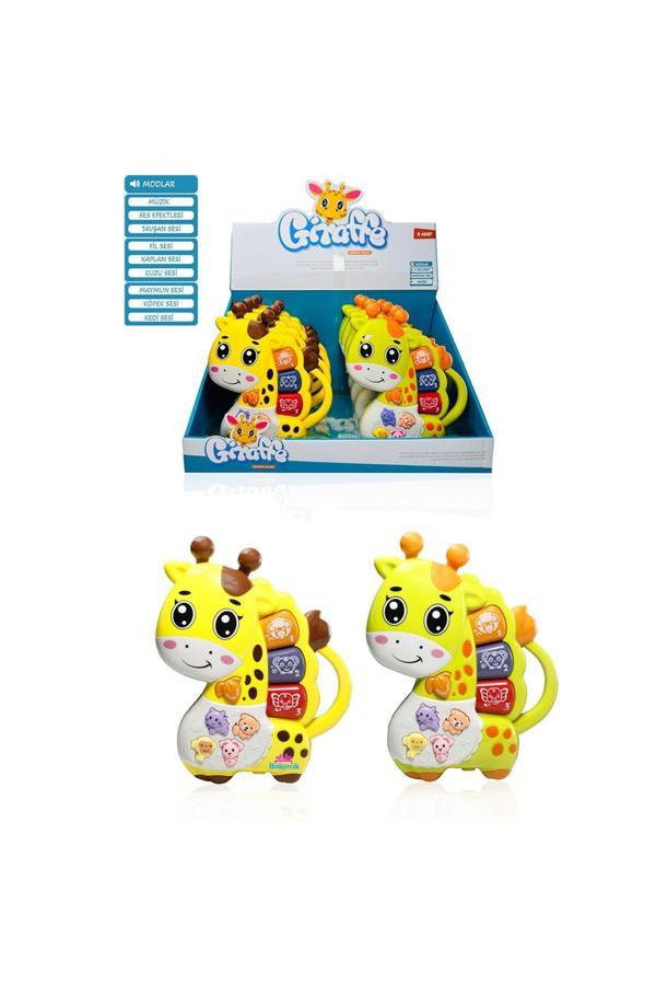 Zürafa Figürlü Müzikli Pilli Oyuncak Bebek Piyanosu - Image 1