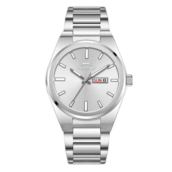 Slazenger SL.09.2555.2.01 Çelik Kordon Çelik Kasa 10 ATM Suya Dayanıklı  Metalik Renk Erkek Kol Saati - Image 1
