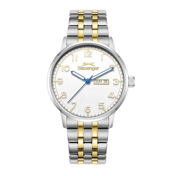 Slazenger SL.09.2560.2.06 Çelik Kordon Çelik Kasa 10 ATM Suya Dayanıklı Metalik-Altın Renk Erkek Kol Saati - Image 1