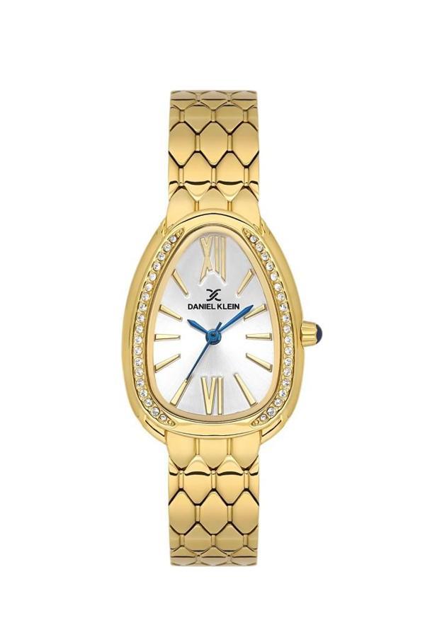 Daniel Klein DK.3.10067-2 Tasarım Kadran Taşlı Tasarım 3 Atm Suya Dayanıklı Altın Renk Kadın Kol Saati - Image 1