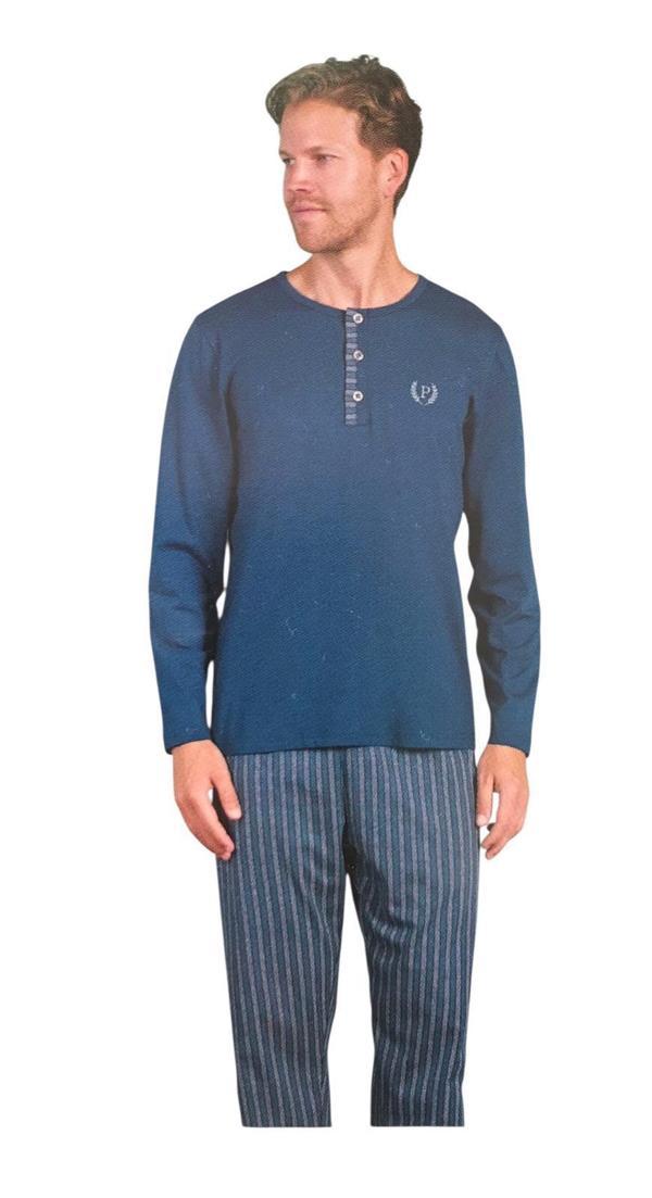 Pijadore Erkek %100 Pamuk Süprem Mevsimlik Uzun Kollu Pijama Takımı 1934 - Image 1