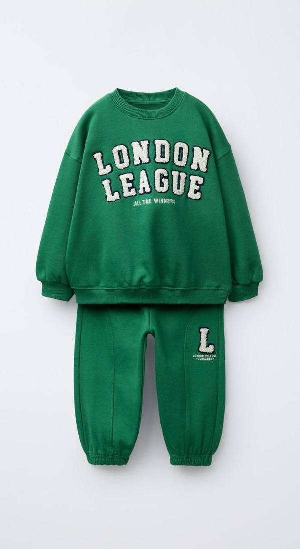 Snook Çocuk Eşofman Takımı – “London League” Baskılı, 3 İplik Şardonsuz - Image 1