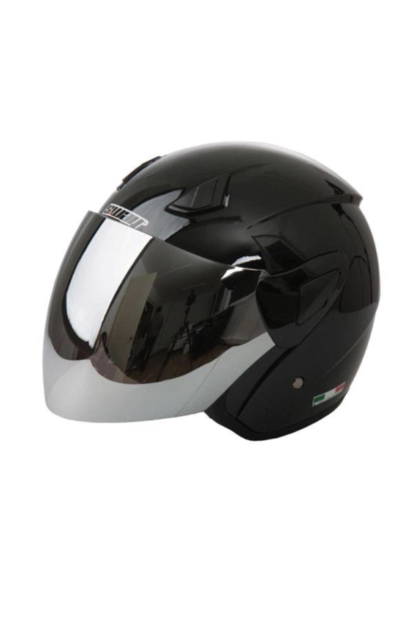 Kask Sw-733 Parlak Siyah Aynalı Camlı - Image 1