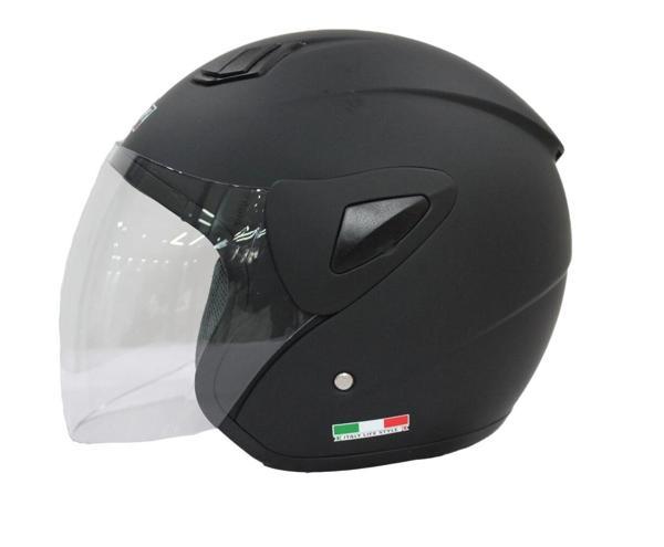 Kask Sw-733 Mat Siyah Şeffaf Camlı - Image 1