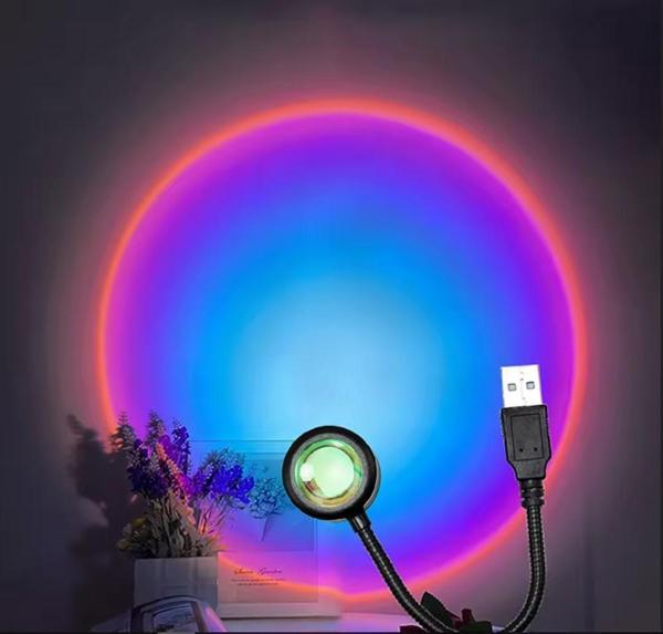 MİGHTY RAİNBOW USB LED PROJEKTÖR MASA VE GECE LAMBASI FOTOĞRAF ÇEKİM IŞIĞI DEKORATİF IŞIK - Image 1