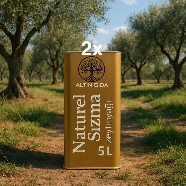 2 X 5 Litre Zeytinyağı (Naturel Sızma - Edremit Cinsi) - Image 1