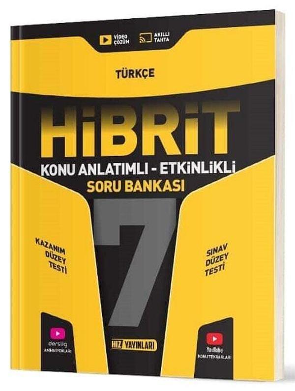 Hız Yayınları 7. Sınıf Türkçe Hibrit Konu Anlatımlı Etkinlikli Soru Bankası - Hız Yayınları - Image 1