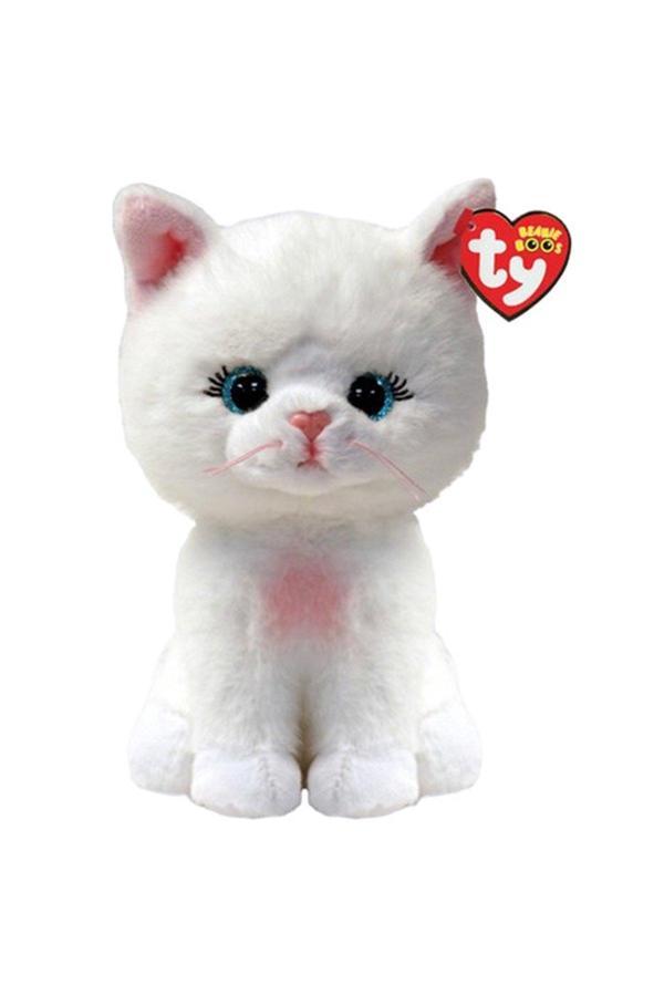 TY Beanie Boos Amelia Beyaz Kedi 15 cm Peluş Oyuncak | Orijinal TY Pelüş Kedi | Yumuşak & Sevimli Hediye - Image 1