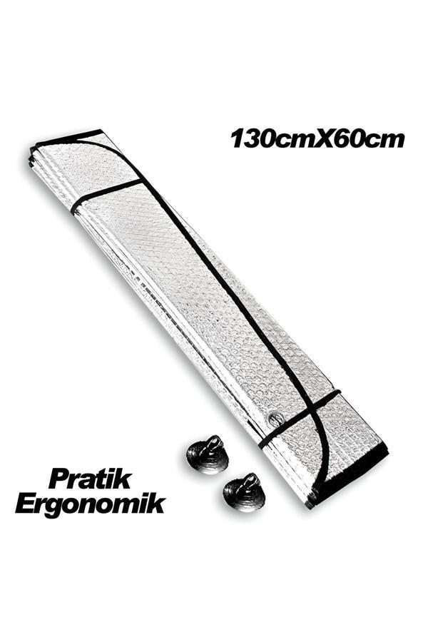 Kenpool Araba Ön Cam Güneş Şemsiyesi Araç Içi Cam Vantuzlu Katlanır Güneşlik Koruyucu Perde 130 Cm X 60 Cm - Image 1