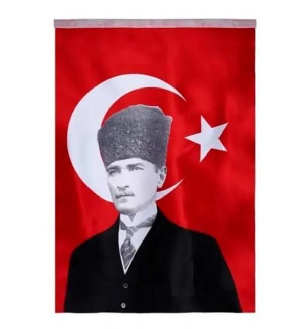 İnter Atatürklü Bayrak 100X150cm Atatüklü Türk Bayrağı - Image 1