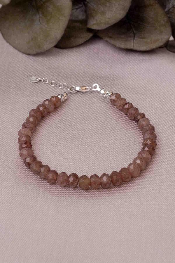 Çilek Kuvars Taşı Bileklik (925 Ayar Gümüş Aparatlı) - Image 1