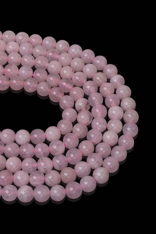 8 MM Pembe Kuvars Taşı Dizi - Image 1