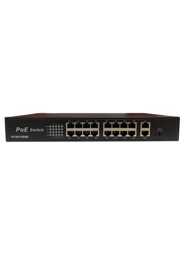 Anunnaki 10316KE 16+2+1 Port Gigabit Poe Switch 16FE+2GE+1SFP IP Kamera Network Poe Gigabit Switch - Image 1