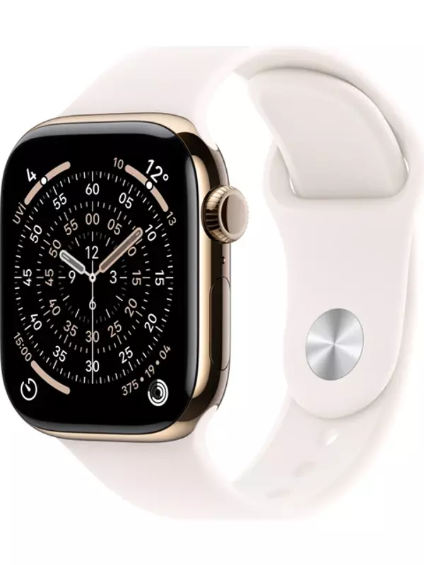 Apple Watch Series 11 Gps, 42 Mm Roze Altın Rengi Alüminyum Kasa Ve Bulut Pembesi Spor Kordon - S/M - Image 1