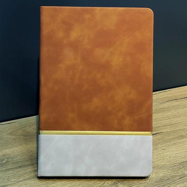 Çizgili Deri Defter Taba - Image 1