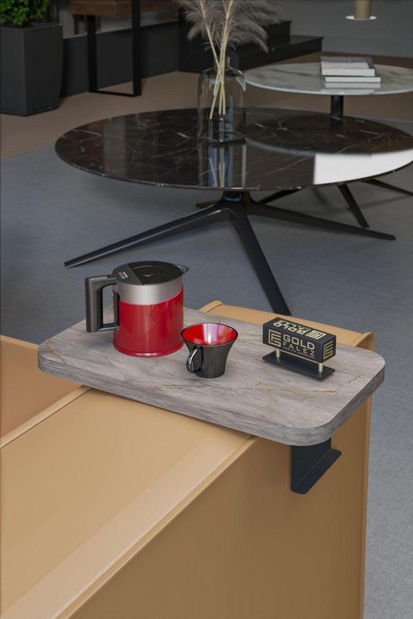 Yan Sehpa Ayarlanabilir Tepsi DİKDÖRTGEN Dekoratif Modern Yatay Dikey Koltuk Sehpası GORDİON - Image 1