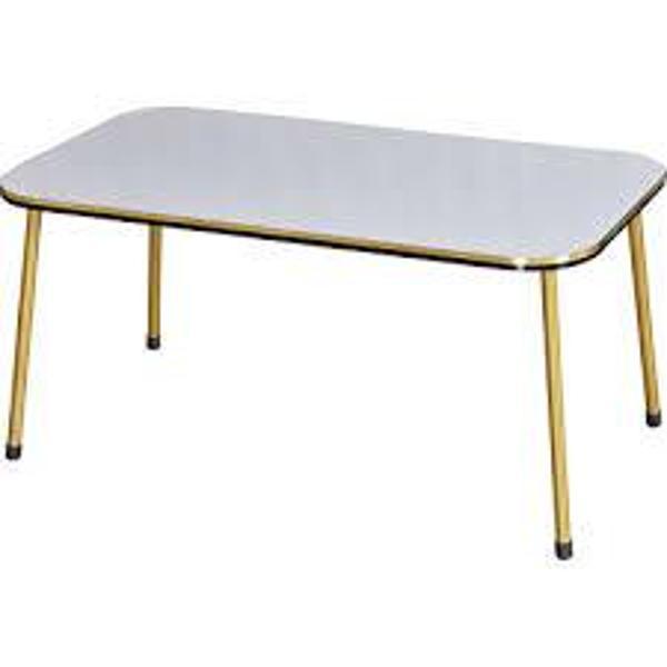 Orta Sehpa Beyaz Kr Metal Ayak Çift Gold - Image 1