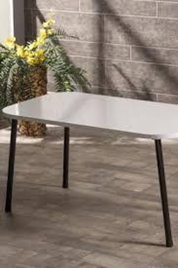 Orta Sehpa Metal Ayak Beyaz KR - Image 1