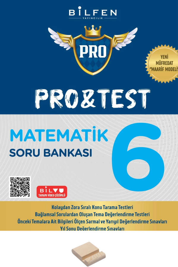 6. Sınıf Pro&Test Matematik Soru Bankası + Telefon Standı - Bilfen Yayınları - Image 1