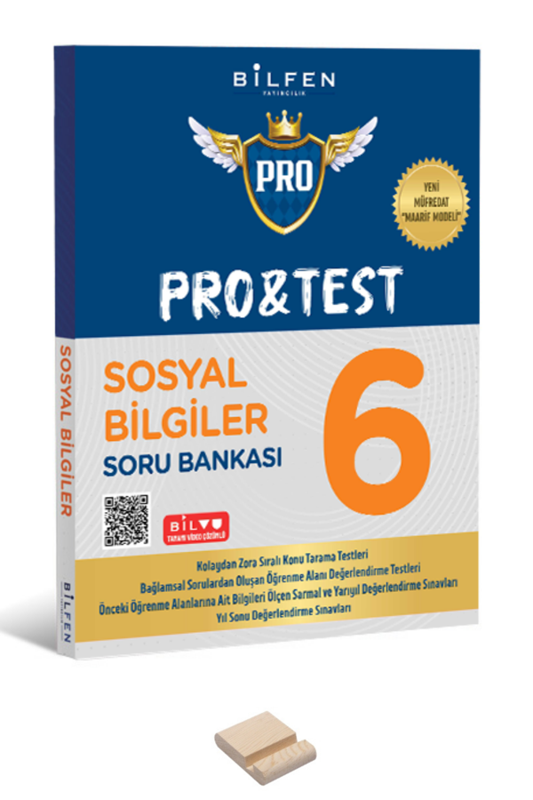6. Sınıf Pro&Test Sosyal Bilgiler Soru Bankası + Telefon Standı - Bilfen Yayınları - Image 1
