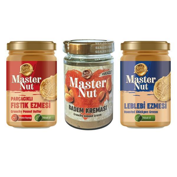 Master Nut Fıstık Ezm - Leblebi Ezm. ve Badem Kreması 3 lü Karma Paket - Image 1