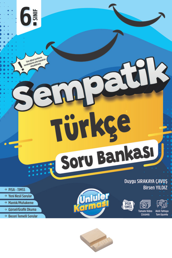 6. Sınıf Sempatik Türkçe Soru Bankası + Telefon Standı - Ünlüler Karması Yayınları - Image 1
