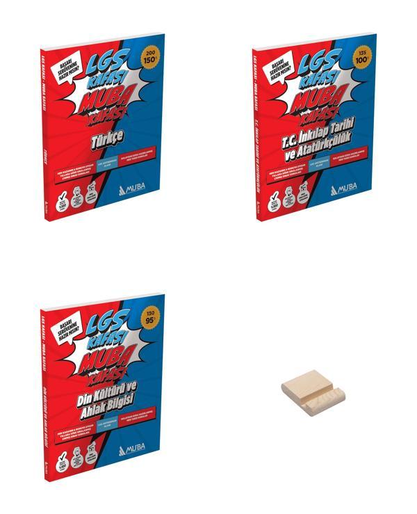 LGS 8. Sınıf Muba Kafası Türkçe İnkılap ve Din Kültürü Soru Bankası 3lü Set + Telefon Standı - Muba Yayınları - Image 1
