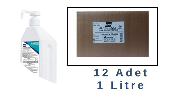 Konix 1lt Alkol Bazlı El-Cilt Antiseptik 1 Koli 12 Adet - Image 1