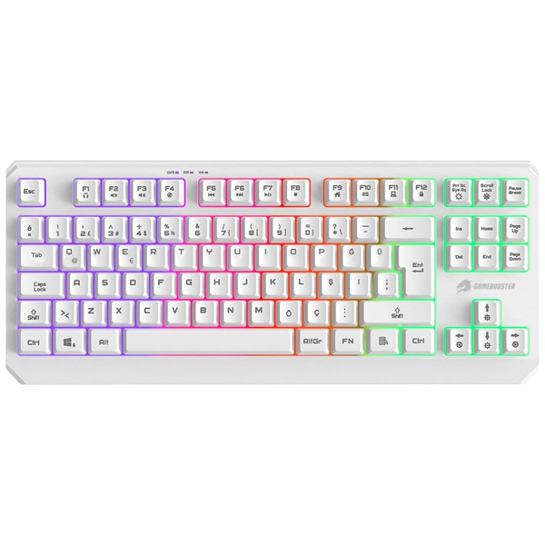 GameBooster G75 Elya Rainbow Aydınlatmalı Beyaz TKL Membrane Gaming Klavye - Image 1