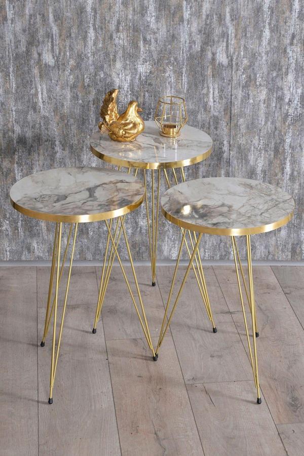 Zigon Sehpa Gold Efes Tel - Image 1