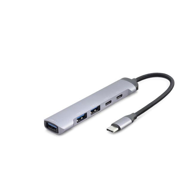 Type-C Hub 5*Usb Gri HDX7041 - Image 1
