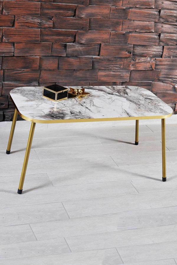 Zigon Sehpa Ve Orta Sehpa Kombin Set Altın Efes 3101 - Image 1