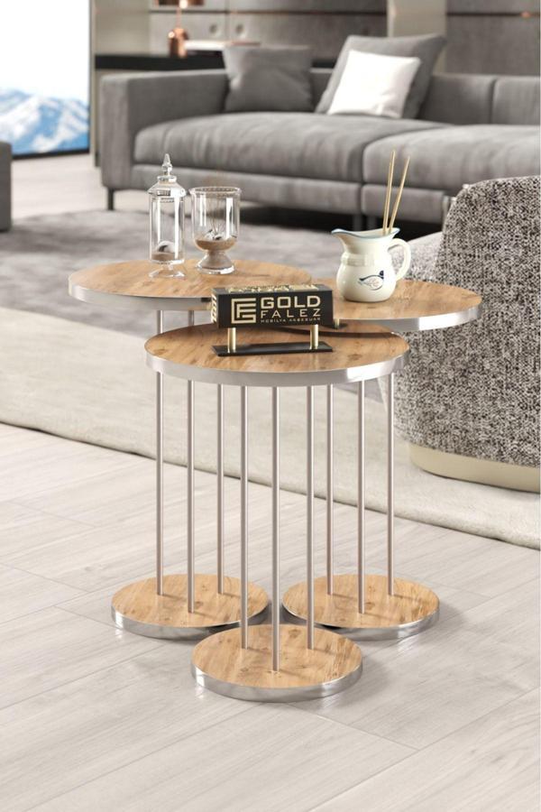 Zigon Sehpa Terra Gümüş Ceviz - Image 1