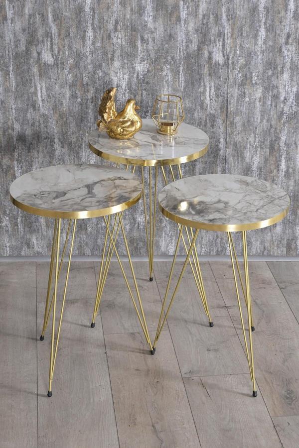 Zigon Sehpa Gold Efes Tel 1043 - Image 1
