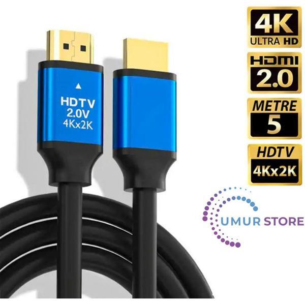 4K Ultra Hd 2.0V Alüminyum Başlık Altın Uçlu Hdmi Kablo - Image 1