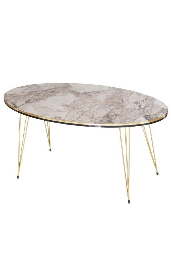 Orta Sehpa Elips Çift Gold Efes Tel - Image 1