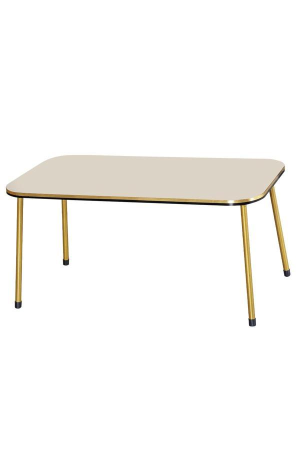 Orta Sehpa Krem Metal Ayak Kr Çift Gold - Image 1